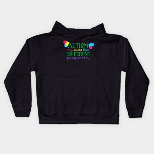 Autism Awareness - The world from a different perspective Kids Hoodie